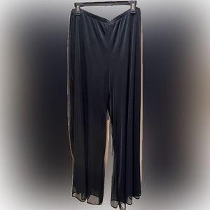 Helene Blake Black. Wide-legged palazzo pants